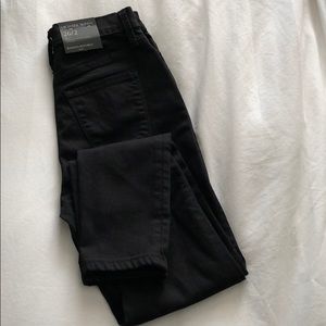High rise black skinny jeans.